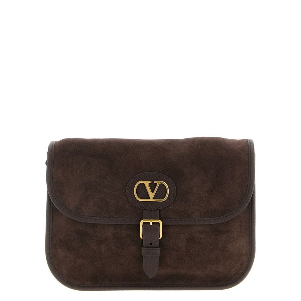 Valentino Garavani Brown Cowhide Crossbody Men's Bag
